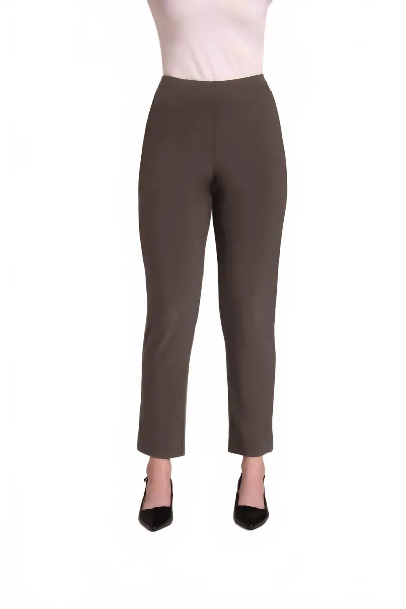 Narrow Barrel Midi Pant In Tapenade 1
