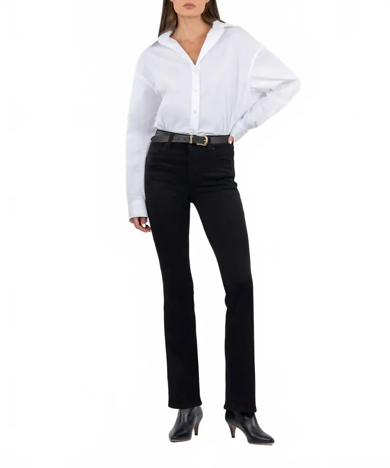 Natalie High Rise Bootcut Jeans In Black 1