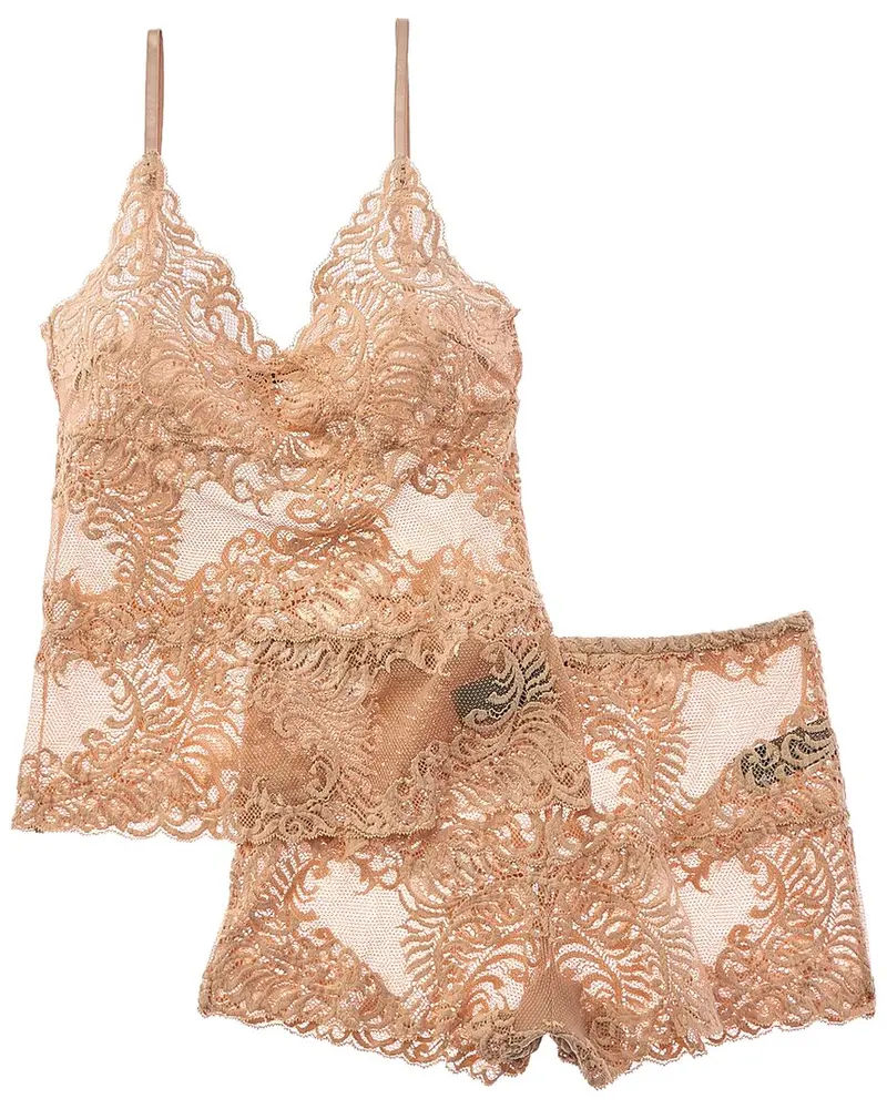 Natori 2Pc Feathers Boudoir Cami Pajama Set 1