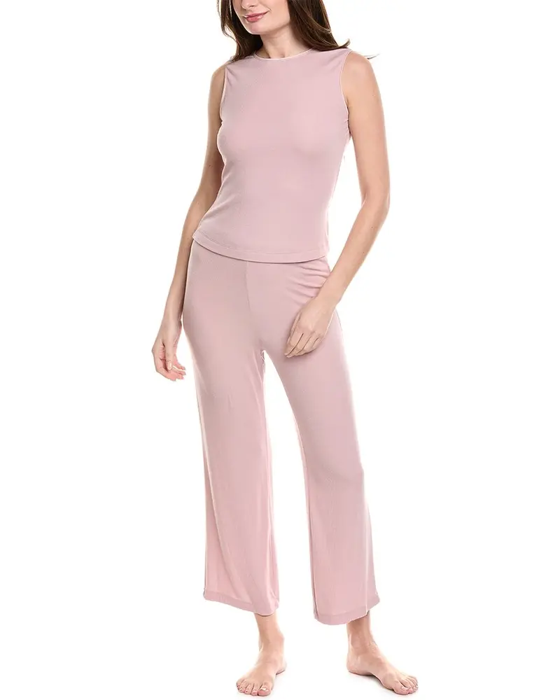 Natori 2Pc Rib Essential Pajama Set 1