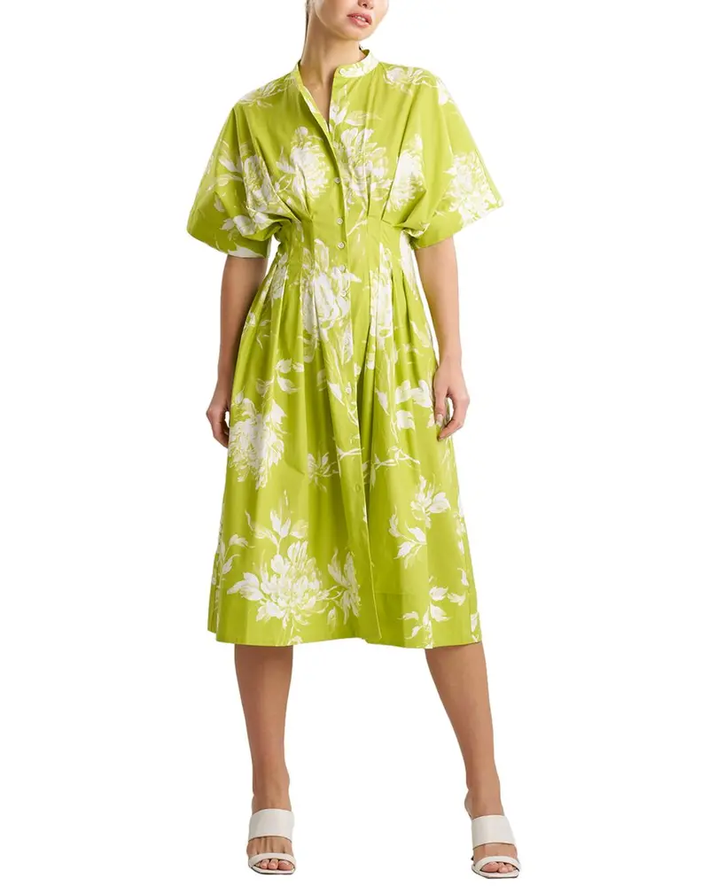 Natori Pleat Release Button Down Dress 1