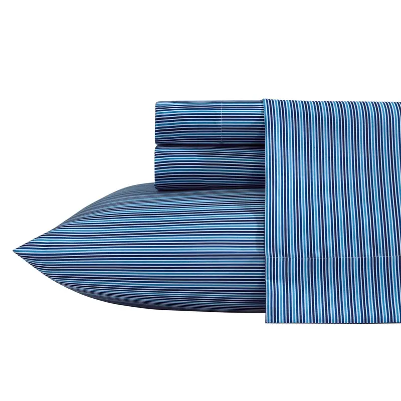 Nautica Alden Stripe Blue Twin Xl Sheet Set 1