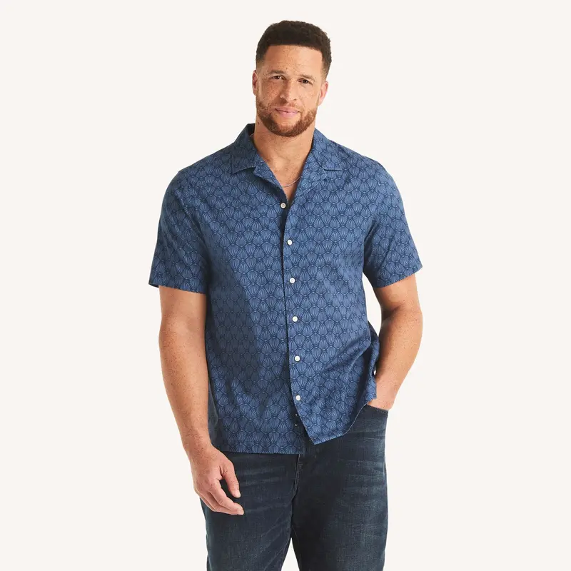 Nautica Big & Tall Printed Short-Sleeve Camp Shirt 1