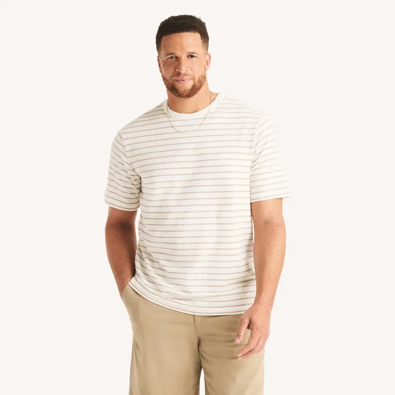 Nautica Big & Tall Seersucker Crewneck T-Shirt 1
