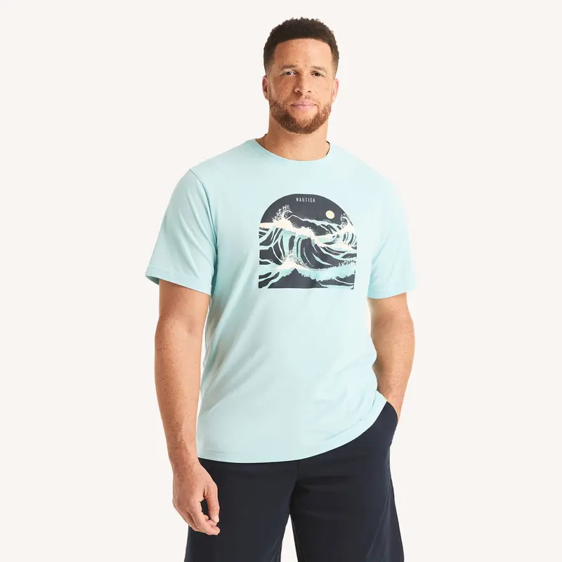 Nautica Big & Tall Stormy Day Graphic T-Shirt 1