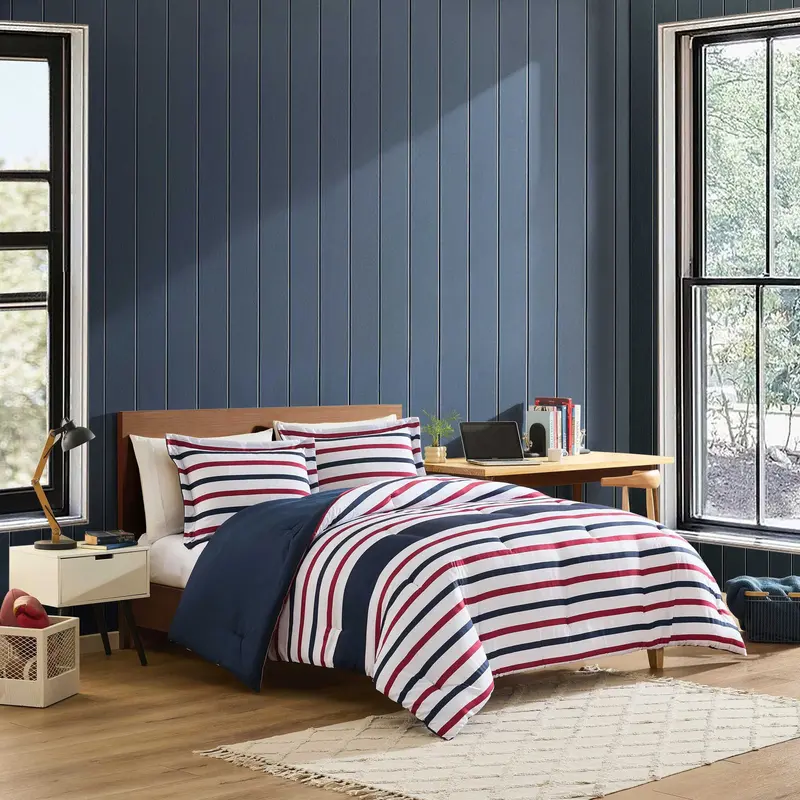 Nautica Clove Hitch Stripe Blue King Comforter Set 1