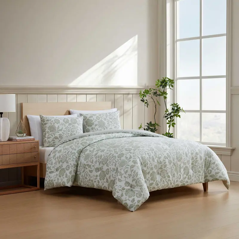 Nautica Jacob Bay Floral Green Full/Queen Comforter Set 1