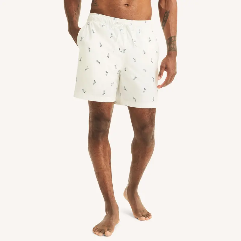 Nautica Mens 7" Printed Quick-Dry Swim 1