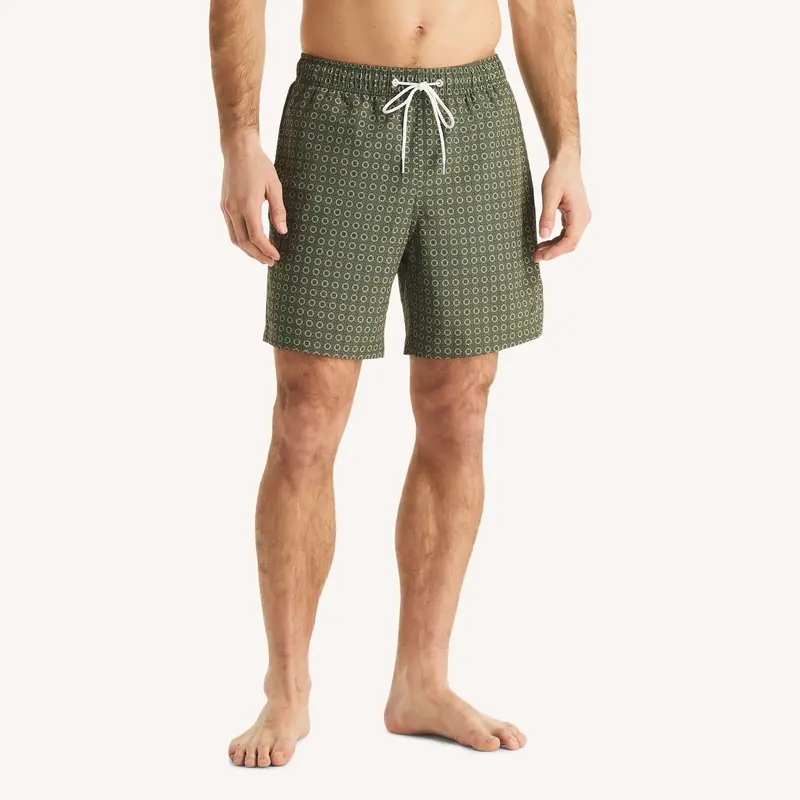Nautica Mens 7" Printed Quick-Dry Swim 1