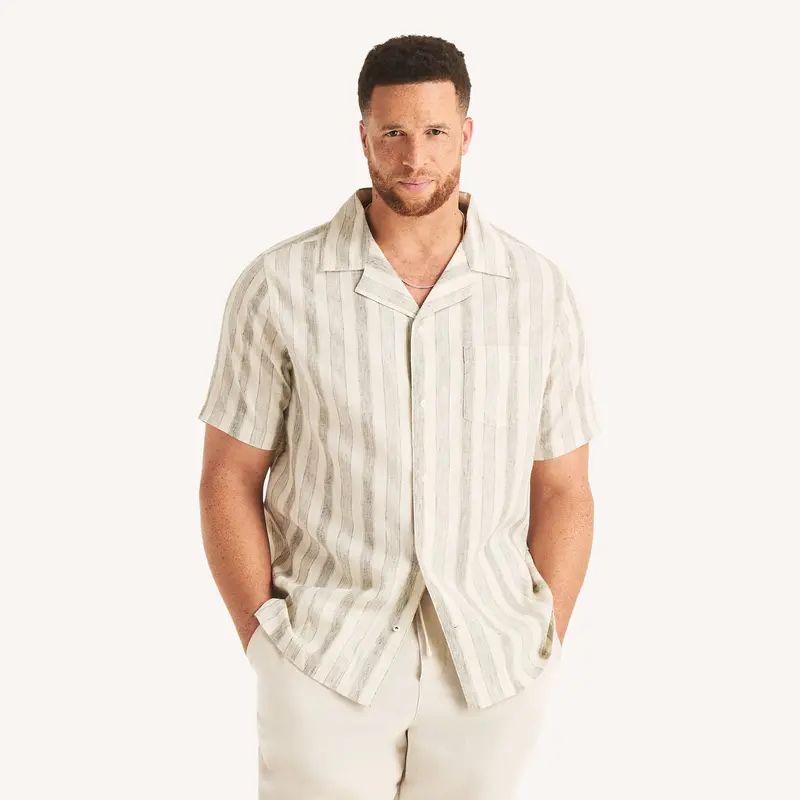 Nautica Mens Big & Tall Printed Short-Sleeve Camp Shirt 1