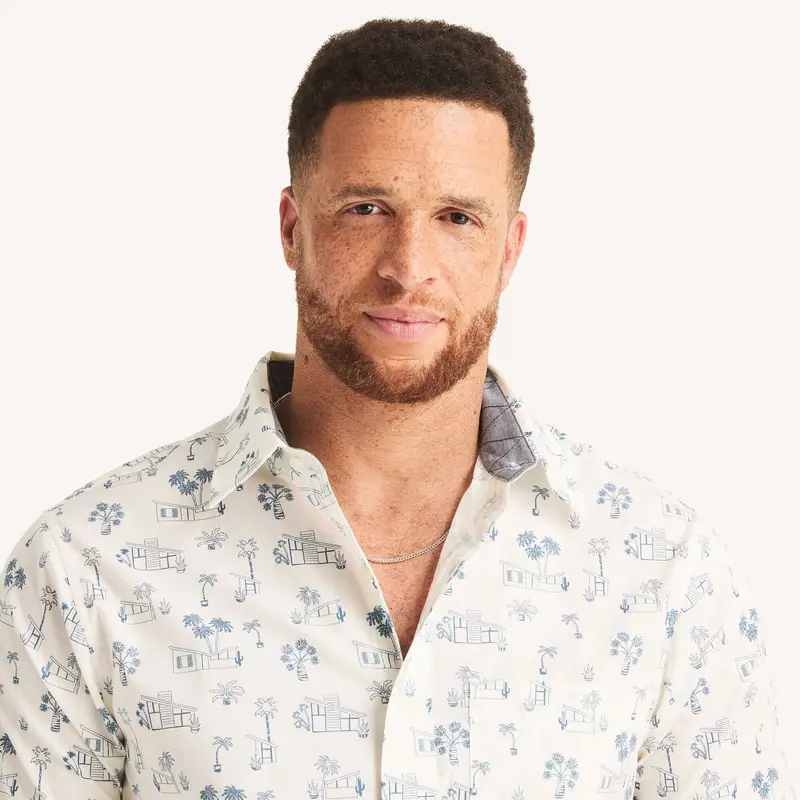 Nautica Mens Big & Tall Printed Short-Sleeve Shirt 1