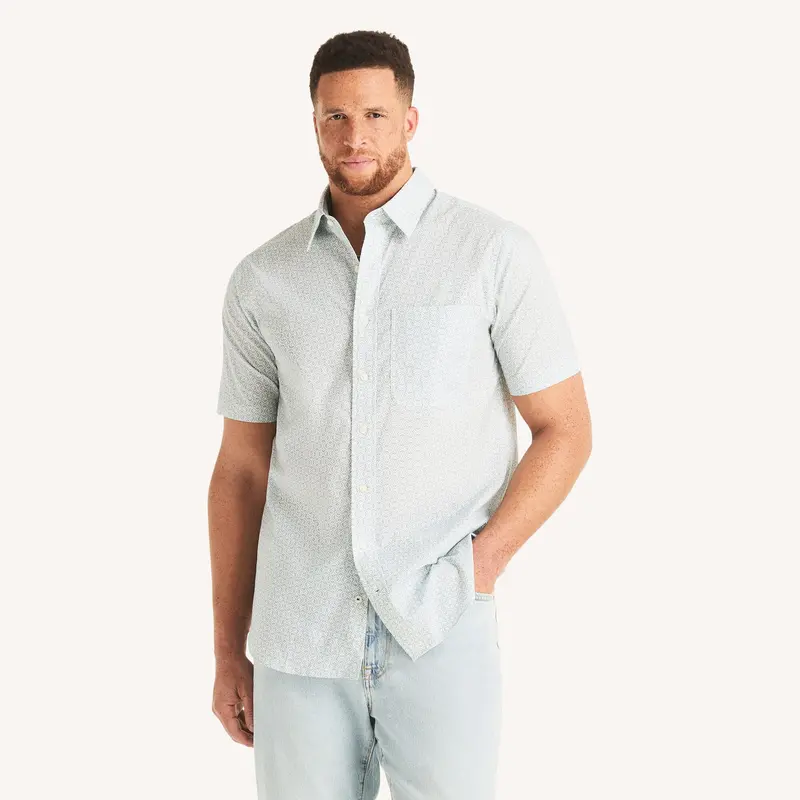 Nautica Mens Big & Tall Printed Short-Sleeve Shirt 1