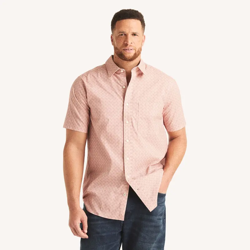 Nautica Mens Big & Tall Printed Short-Sleeve Shirt 1