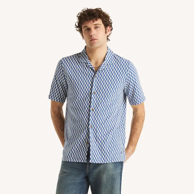 Nautica Mens Classic Fit Button-Front Polo 1