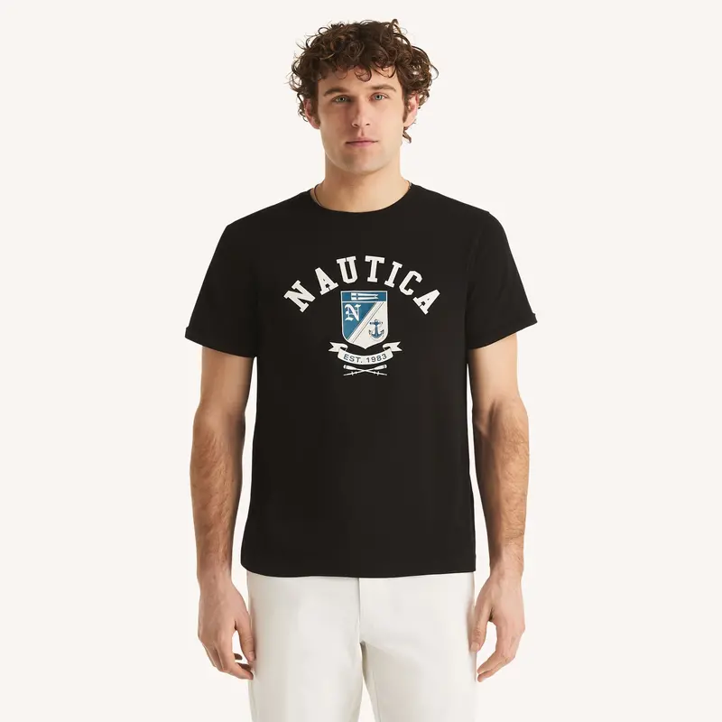 Nautica Mens Crest Logo Graphic T-Shirt 1