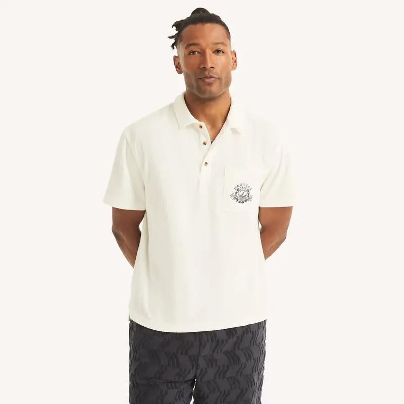 Nautica Mens Drop-Needle Relaxed Fit Polo 1