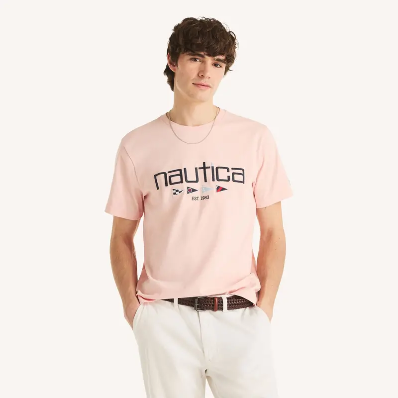 Nautica Mens Flags Graphic T-Shirt 1