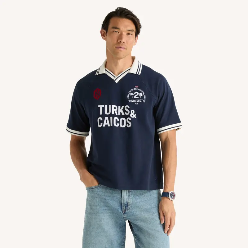 Nautica Mens Johnny Collar Polo 1