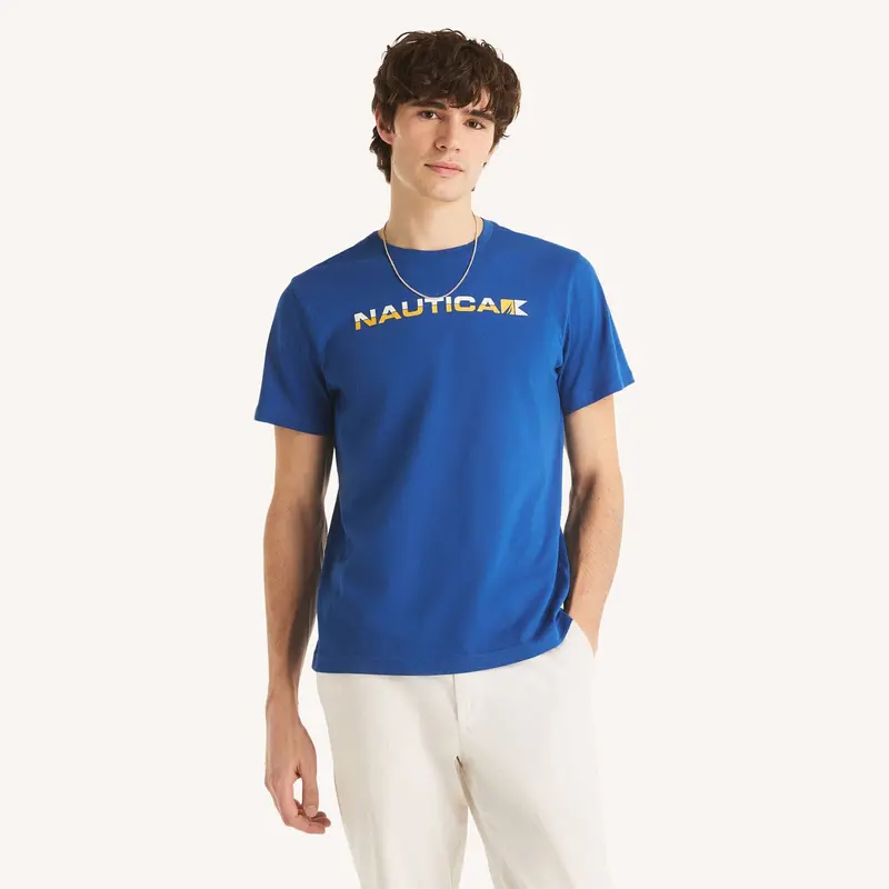Nautica Mens Logo Graphic T-Shirt 1