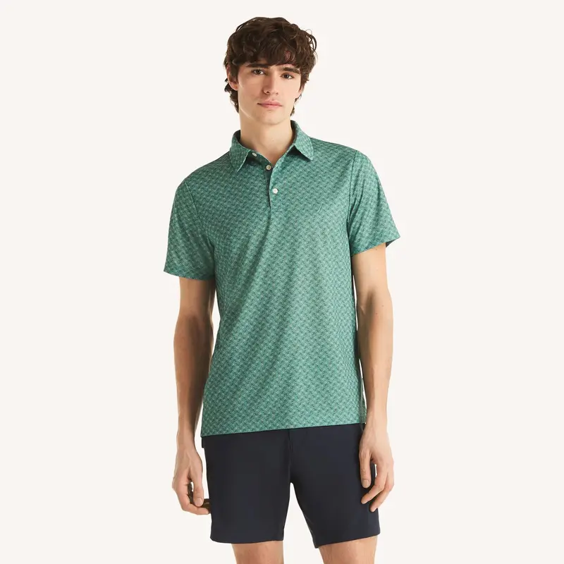 Nautica Mens Navtech Printed Performance Polo 1