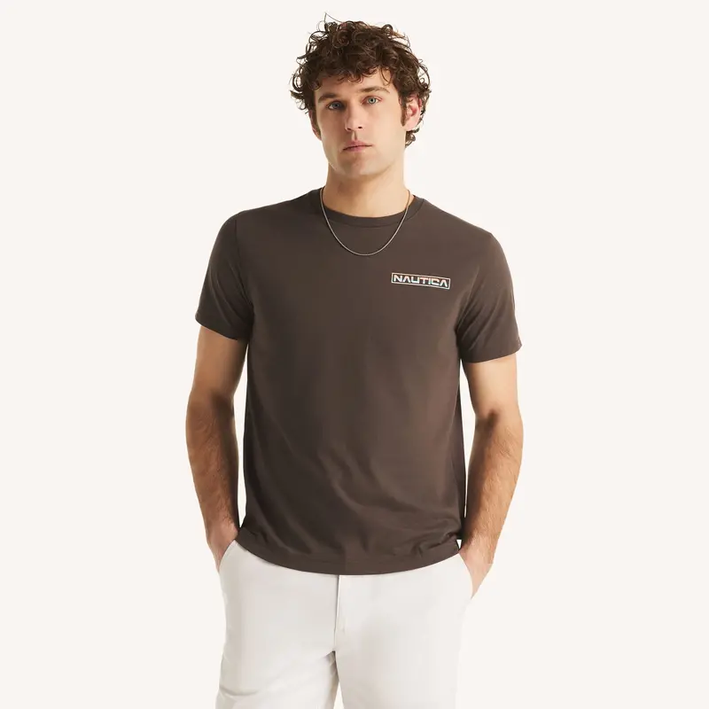 Nautica Mens Sailboat Graphic T-Shirt 1