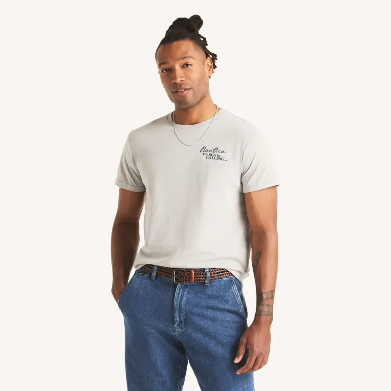 Nautica Mens Sea Is Calling Graphic T-Shirt 1