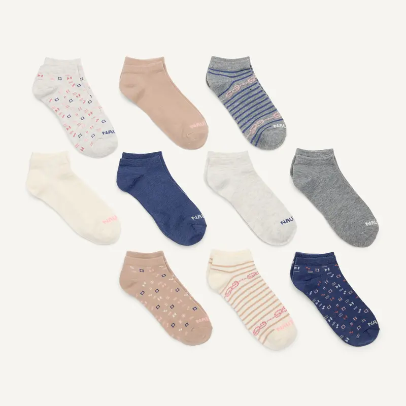 Nautica Womens Low Cut Knit Socks, 10-Pack 1