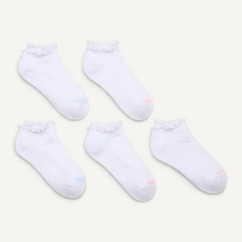 Nautica Womens Low Cut Ruffle Socks, 5-Pack 1