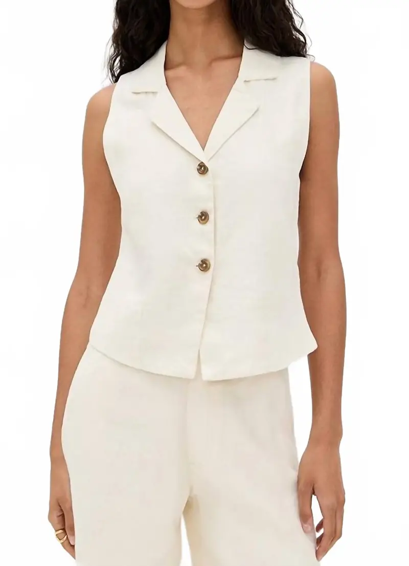 Neev Top In Flax 1
