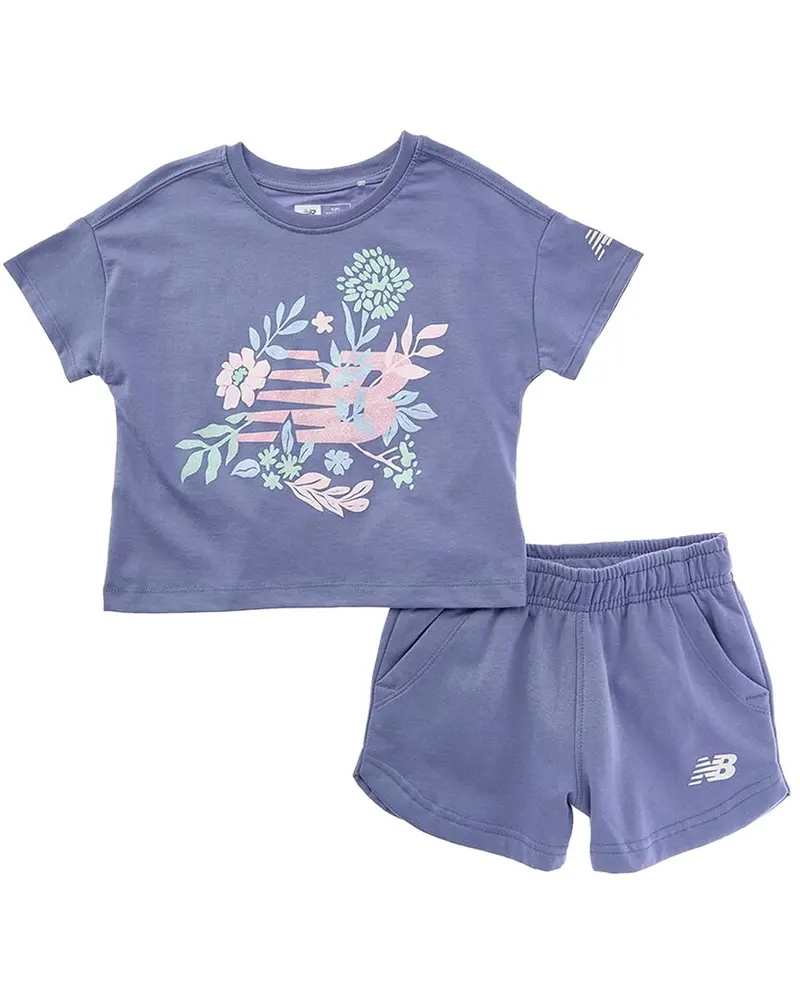 New Balance 2Pc Fleece Shirt & Short Set 1