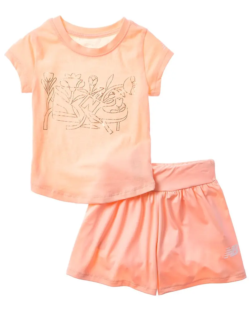 New Balance 2Pc T-Shirt & Flowy Short Set 1