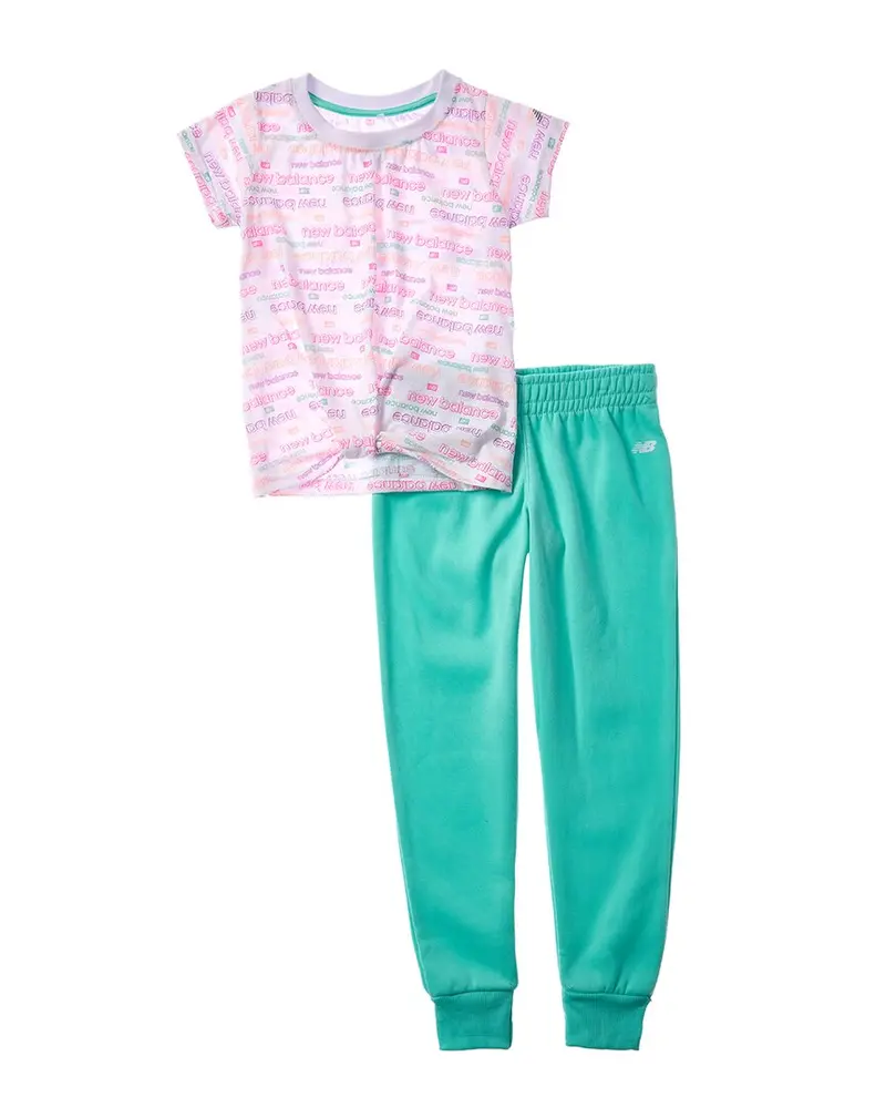 New Balance 2Pc T-Shirt & Jogger Set 1
