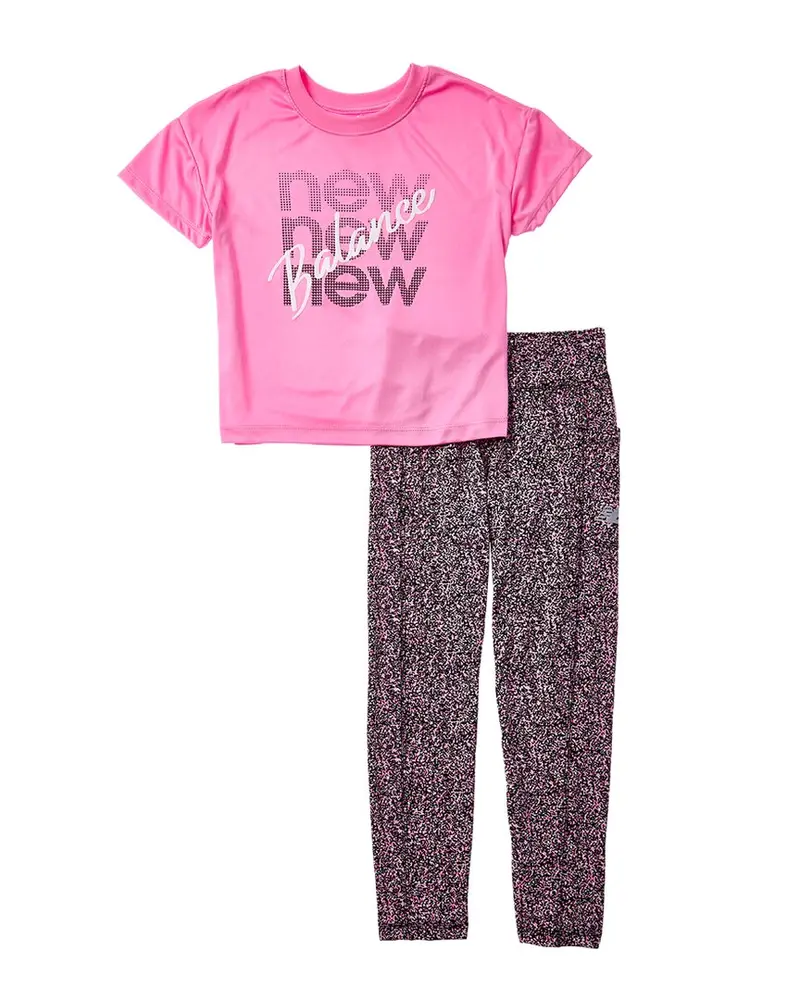 New Balance 2Pc T-Shirt & Legging Set 1