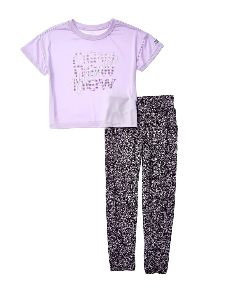 New Balance 2Pc T-Shirt & Legging Set 1