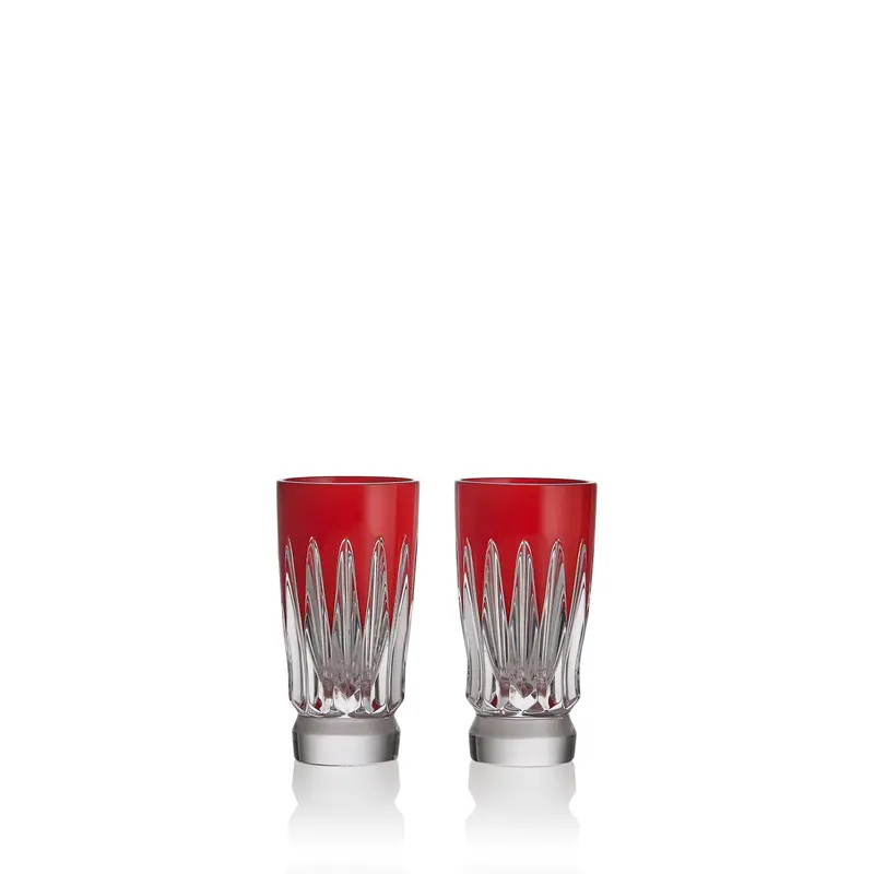 New Year Shot Glasses Firework, Set Of 2, Red 1
