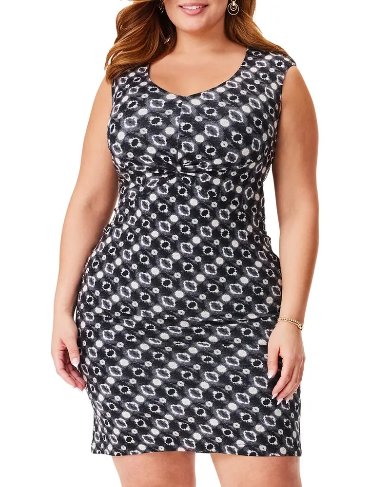 Nic+Zoe Plus Midnight Shibori Dress 1