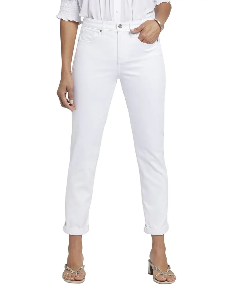 Nydj Petite Margot Optic White Girlfriend Jean 1
