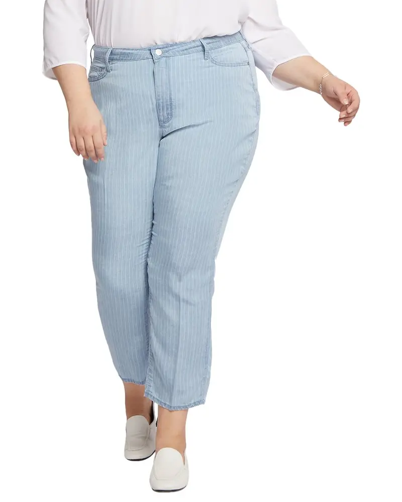 Nydj Plus Relaxed Summerville Stripes Straight Leg Jean 1