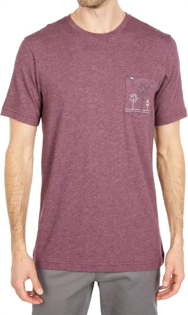 Off The Radar T-Shirt In Heather Mauve Wine 1