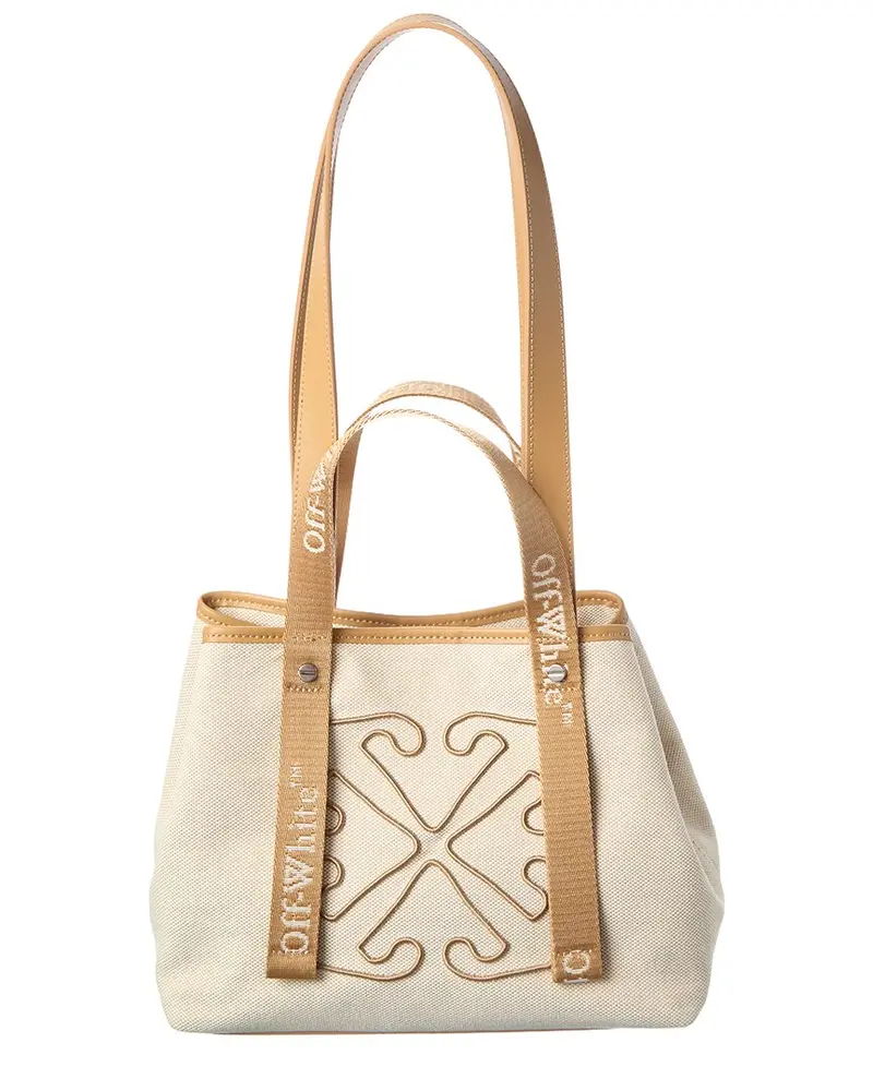 Off-White East West Small Canvas & Leather Tote 1