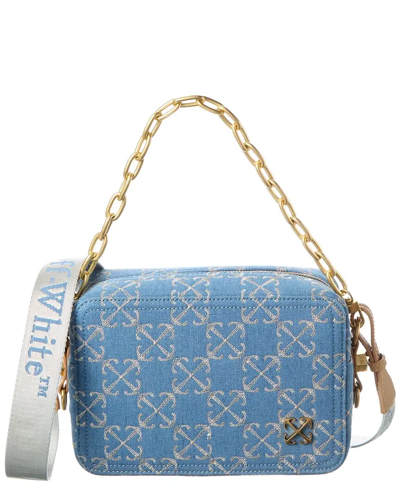Off-White Logo Medium Denim Crossbody 1