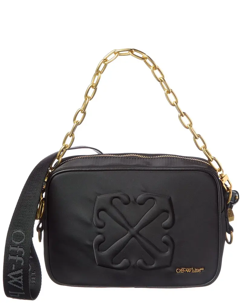 Off-White Medium Nylon & Leather Camera Bag 1