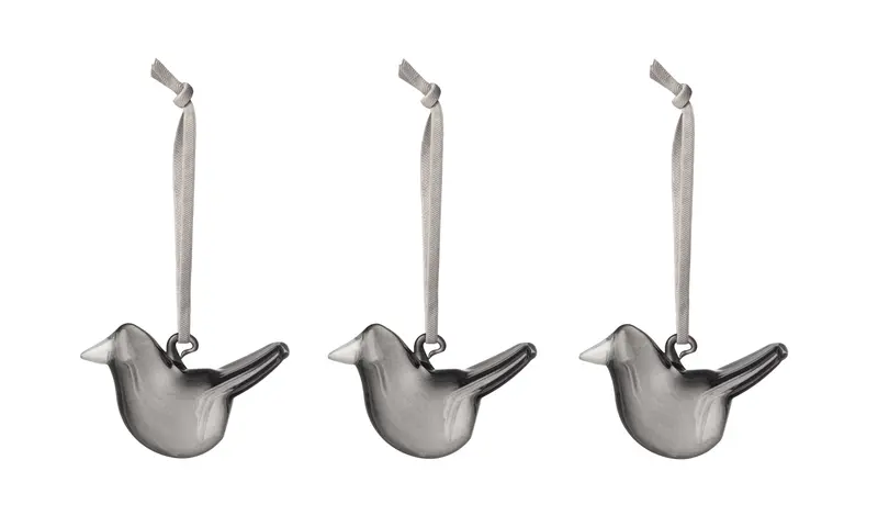 Oiva Toikka Collection Mini Glass Birds Grey 3Set 1