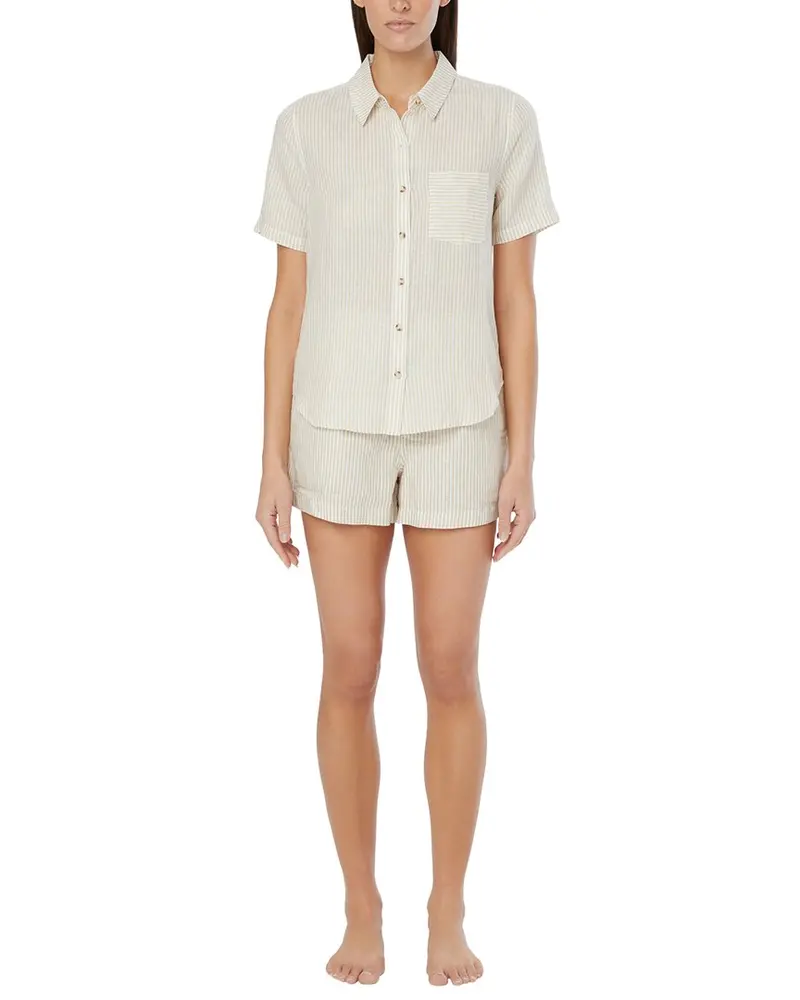Onia Air Linen-Blend Short Sleeve Shirt 1
