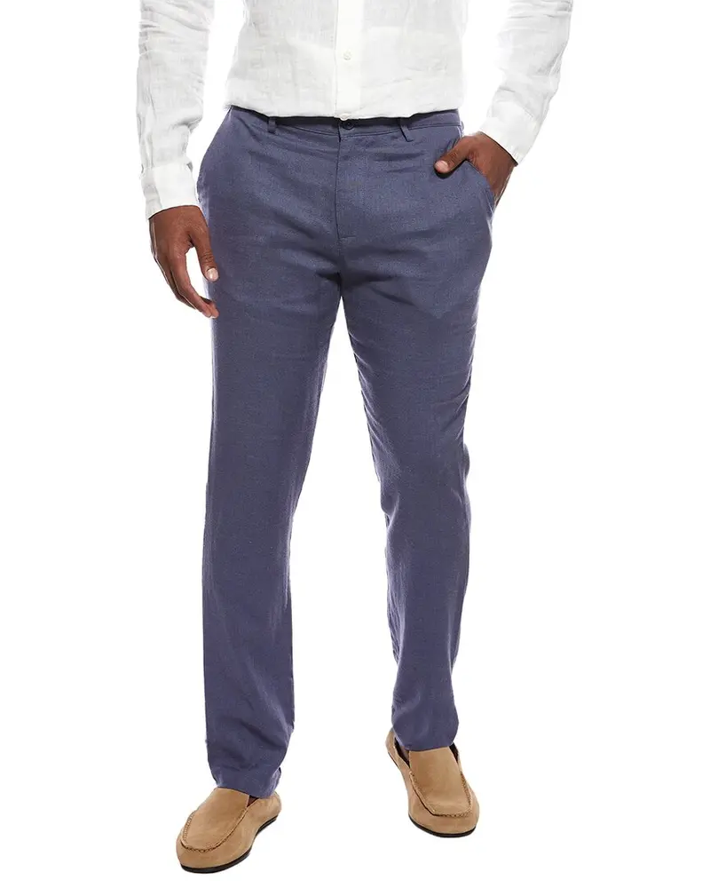 Onia Linen-Blend Flat Front Pant 1