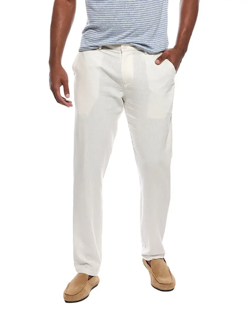 Onia Linen-Blend Flat Front Pant 1