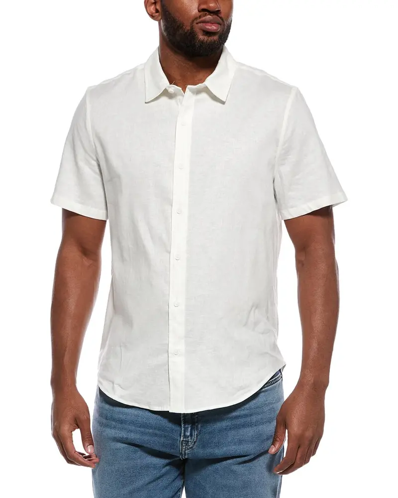 Onia Linen-Blend Solid Shirt 1