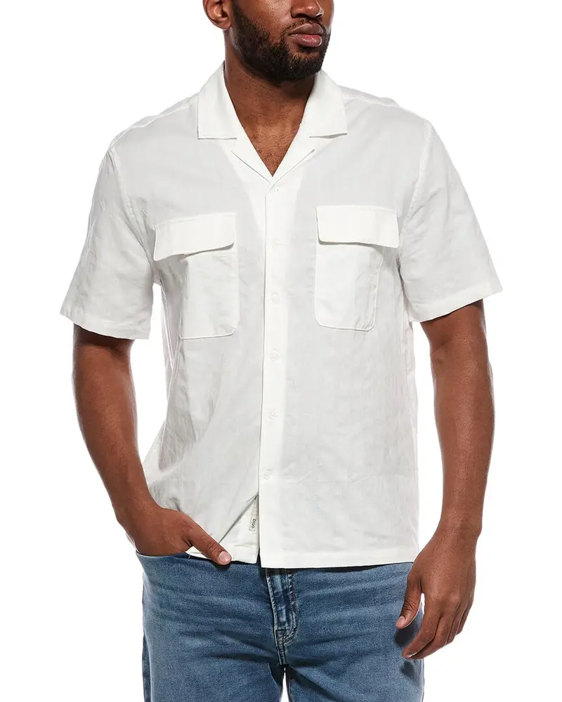 Onia Linen-Blend Utility Shirt 1