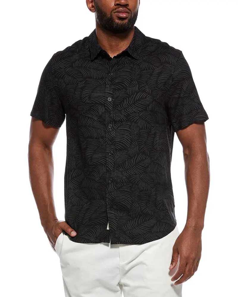 Onia Printed Linen-Blend Shirt 1