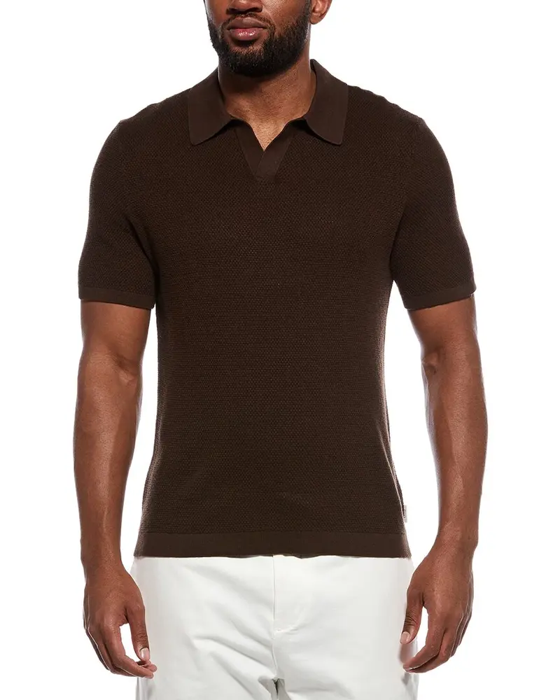 Onia Textured Johnny Collar Polo Shirt 1